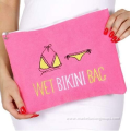 Customized Wet Bikini woman swimwear storage bag with waterproof lining